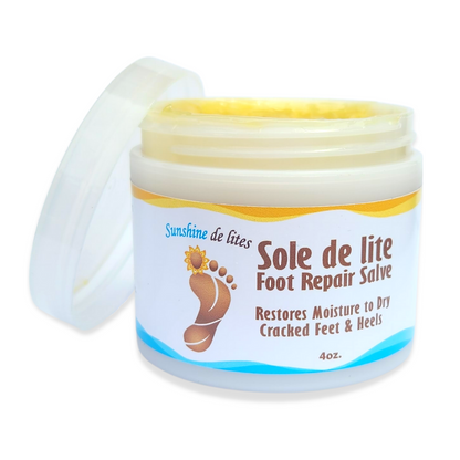 Sole de lite foot repair salve texture feature heals cracked feet