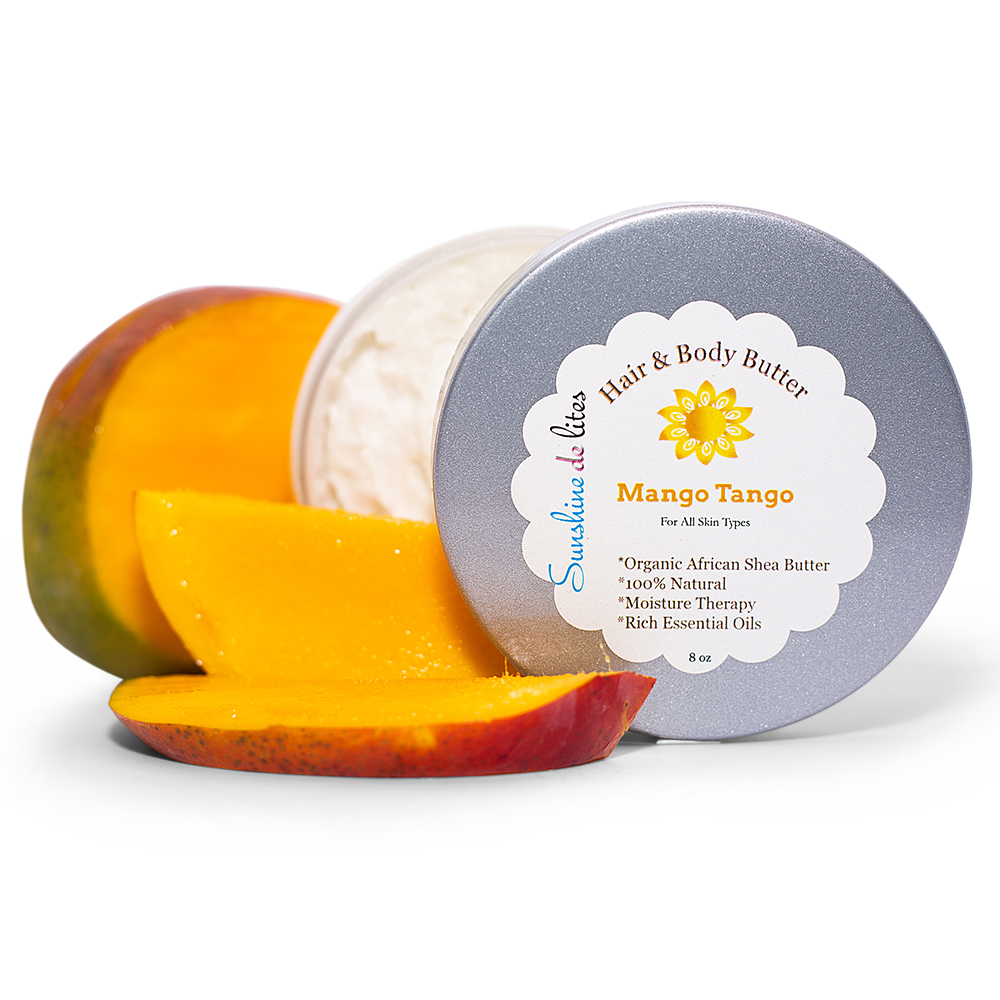 mango and citrus body butter for skin and hair