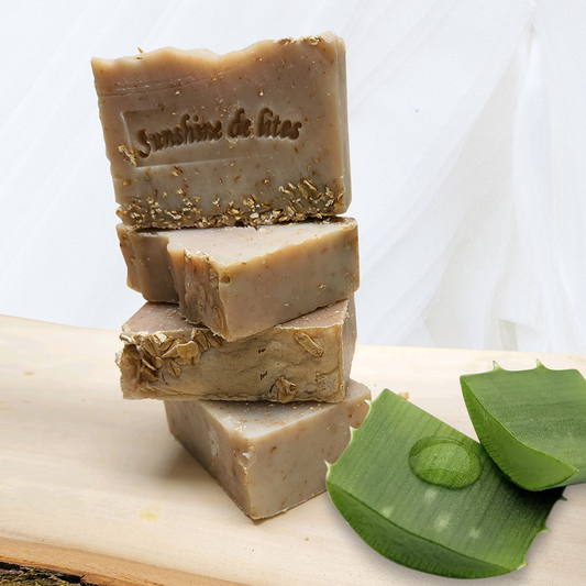 Oatmeal de lite oatmeal bath soap for sensitive skin.