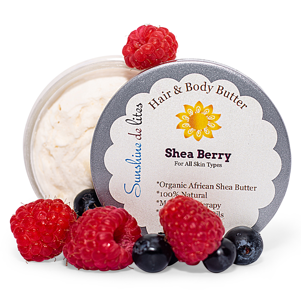 Shea butter body and hair butter skin care beauty treatment berries mixed berries